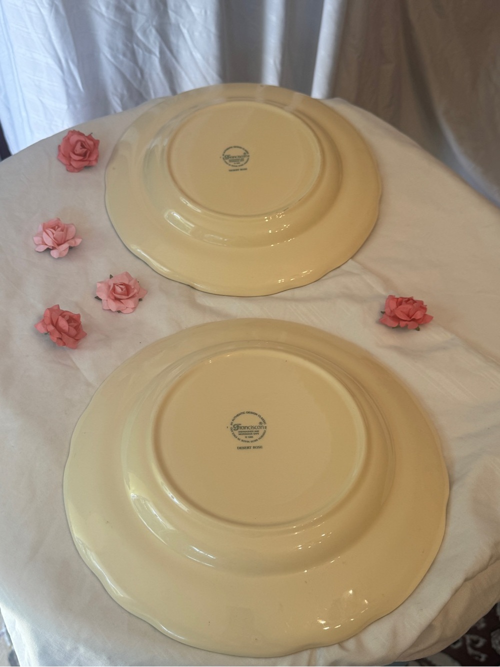 Franciscan Ware, Desert Rose Dinner Plates- Set of 2 - Picture 5 of 7